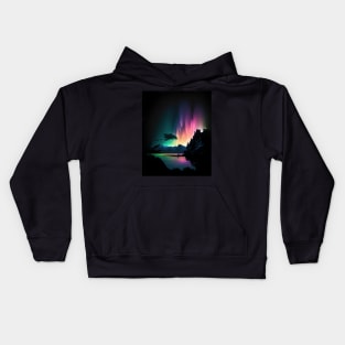 Minimalist - Aurora Borealis 01 Kids Hoodie